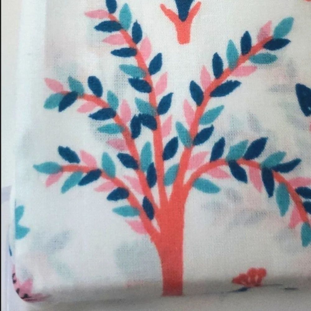 Esme Peacock Shower Curtain in White NWT